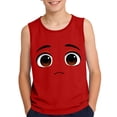 thumbnail image 2 of Freshbabe Boys Graphic Tank Tops, Cute Cartoon Printed Sleeveless Shirts, Kids Red Tank Tops for Boys, Summer Fun Outfits for 4th of July，Size 3-15, 2 of 6