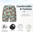 thumbnail image 3 of Honeii Dachshund Christmas Play Print Men's Swim Shorts,Mens Swim Trunks,Breathable Mesh Beach Shorts for Swimming,Surfing, and Beach Activities-Large, 3 of 6