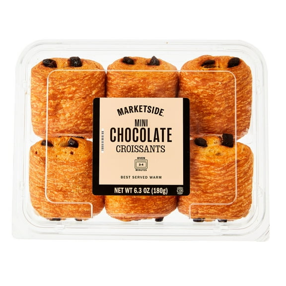 Marketside Mini Chocolate Baked Croissants, 6.35 oz, 6 Count