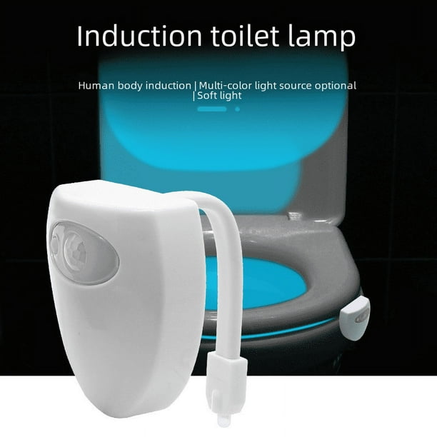 Lámpara de baño, luz de noche de inducción, lámpara de baño de inducción de noche, lámpara de baño LED de 8 colores