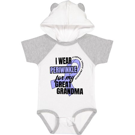 

Inktastic I Wear Periwinkle for My Great Grandma Stomach Cancer Awareness Gift Baby Boy or Baby Girl Bodysuit