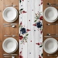 thumbnail image 6 of Pink Valentine's Day Table Runner - 36 Inch Long, Kitchen Dining Table Runner Dresser Scarves, Gnomes Floral Eucalyptus Leaves Wooden Farmhouse Decor for Coffee Tables Wedding Party Banquet, 6 of 8