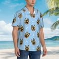 thumbnail image 3 of Disketp Hawaiian Shirts For Men,German Shepherd Puppy Print Mens Casual Short Sleeve Button Down Shirts Beach Shirt, 3 of 7