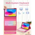 thumbnail image 4 of Magnetic Keyboard Mouse Combo Folio with RGB Backlight Keypad & Pen Slot for iPad 10 / iPad 11 A16, iPad Air 4 / Air 5, iPad Air 11 M2/M3/M4,Pink, 4 of 9