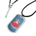 thumbnail image 2 of Let's Slow Dance Sloth Heart Love Funny Humor Military Dog Tag Pendant Necklace with Cord, 2 of 5