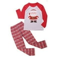 thumbnail image 3 of Viworld Matching Family Pajamas Sets Christmas PJ's with Santa Claus Printed Tee and Plaid Pants Loungewear, 3 of 5