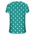 thumbnail image 5 of Patlollav Womens V-Neck Dot Print T-Shirt Fashion and Comfortable Short Sleeve Tops on Ladies, 5 of 6