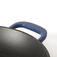 thumbnail image 5 of Martha Stewart Gatwick 12” Enameled Cast Iron Skillet, Classic Blue Exterior with Matte Black Enamel Interior, Rust Resistant, Oven Safe, 5 of 8