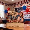 thumbnail image 3 of XINGAG 250th Anniversary Decor 1776–2026, 4th of July Patriotic Table Decorations, Red White and Blue Patriotic Decor, Memorial Day Decorations Independence Day Home Office Table Centerpieces Sign, 3 of 7