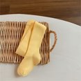thumbnail image 2 of Baby Socks Stack Socks Knitted Leg Warmers Loose Knee High Leg for Girls Gold Socks 4-5 Years, 2 of 5