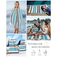 thumbnail image 5 of Grey Aqua Stripes,Beach Towels Oversized Super Absorbent,Abstract Contemporary Minimalist Geometric Lightweight Bath Towel Quick Dry Sets For Bathroom/Pool/Rv Camping/Beach Play/Gym Room 35"x70", 5 of 8