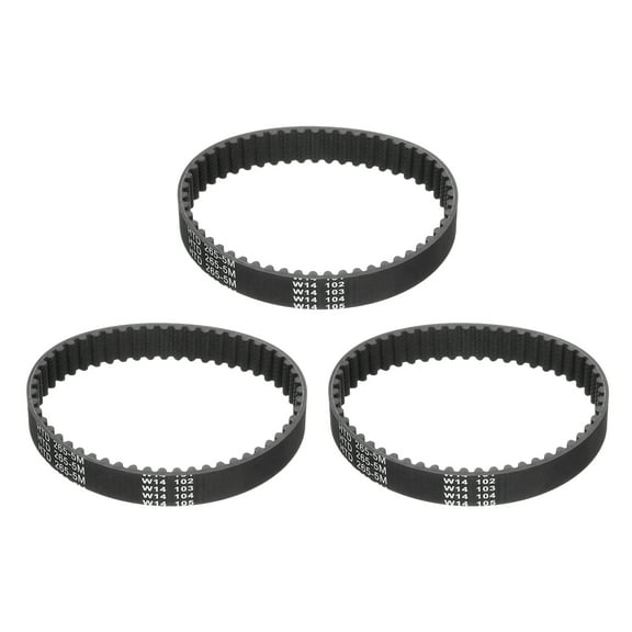 3 Packs HTD-5M Rubber Timing Belt 53 Teeth, 265mm Pitch Length, Closed Loop Pulley Timing Belt