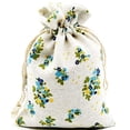 thumbnail image 2 of Bolsas con cordón Autupy Floral, arpillera, 14 x 10 cm, paquete de 20, 2 of 6