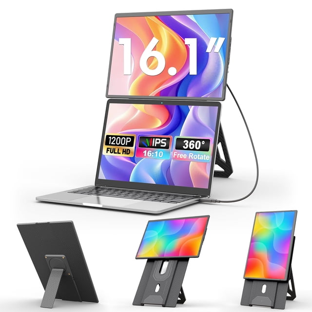 Monitor Domyfan portátil rotativo 16.1" FHD IPS 1200P