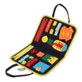 thumbnail image 3 of Montessori Busy Board, Busy Board Portable Cute Letter Stickers Pocket Zipper Design Hand Eye Ability Training  For Develop Study Skills, 3 of 8