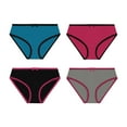 thumbnail image 3 of Buyless Fashion Girls Underwear - Panties for Girls - Soft Cotton w/ Colored Trim, Little Toddler - Teen Size Briefs (4 Pack) - BH14-GA-13-14, 3 of 7