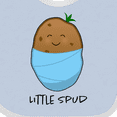 thumbnail image 4 of Inktastic Little Spud Blue Boys or Girls Baby Bib, 4 of 4