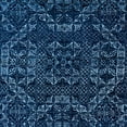 thumbnail image 1 of Ahgly Company Indoor Square Abstract Blue Abstract Area Rugs, 3' Square, 1 of 6