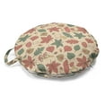 thumbnail image 1 of Botanical Round Floor Cushion with Handle, Forest Scene of Various Leaves Mushrooms, Decorative Pillow for Living Room & Dorms, 18" Round, Champagne Peacock Green, by Ambesonne, 1 of 4