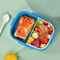 thumbnail image 4 of Luoshdecor Bento Lunch Box,Cute Plastic Lunch Container Leak-proof 3 Compartments with Water Bottle, for Work Travel, Camping ,Office, 4 of 5