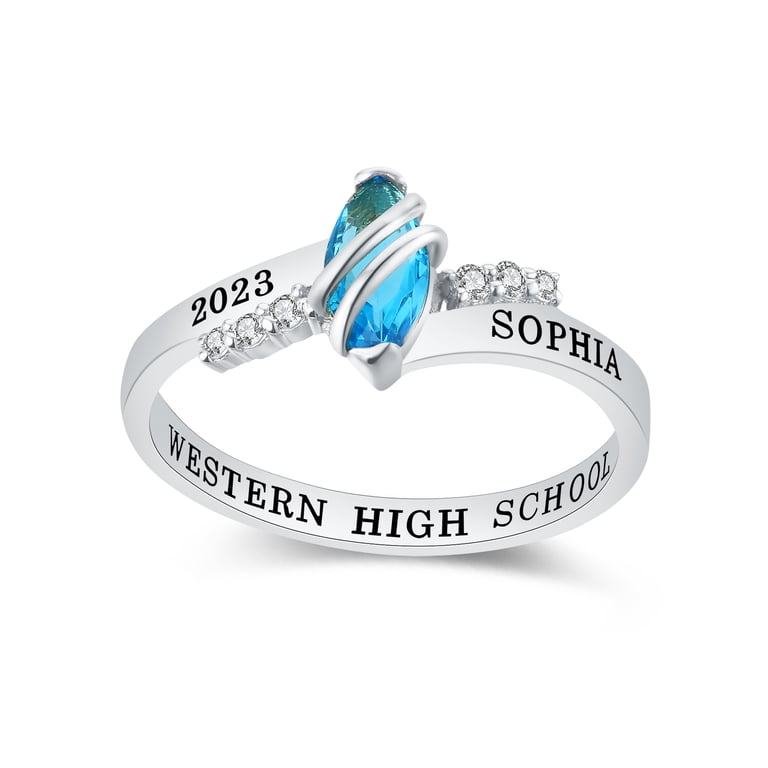 PJM Mementos Custom Women's Class Ring, Sterling Silver photo 2