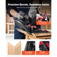 thumbnail image 5 of KFFKFF 6-1/2-Inch Plunge-Cut Circular Saw Kit, Track Saw with 48-Tooth Carbide Blade, Adjustable 0-45° Angles, 2.16-Inch Cutting Depth, Suitable for Wood and Plastic, Guide Rail Not Included, Black, 5 of 9