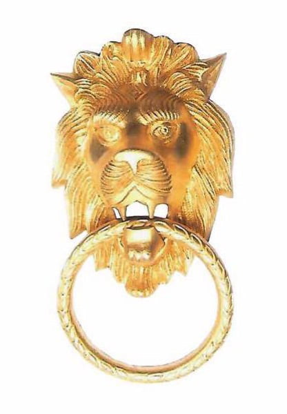 Golden Royal Lion Handmade Brass Door Knocker Antique Style Door Pull Knob statue home decoration