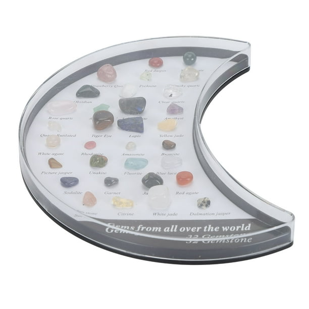 Kit de colección de rocas y minerales para niños, exquisito kit de ciencias para el aula, colección de rocas y minerales, kit educativo de ciencias tipo 2