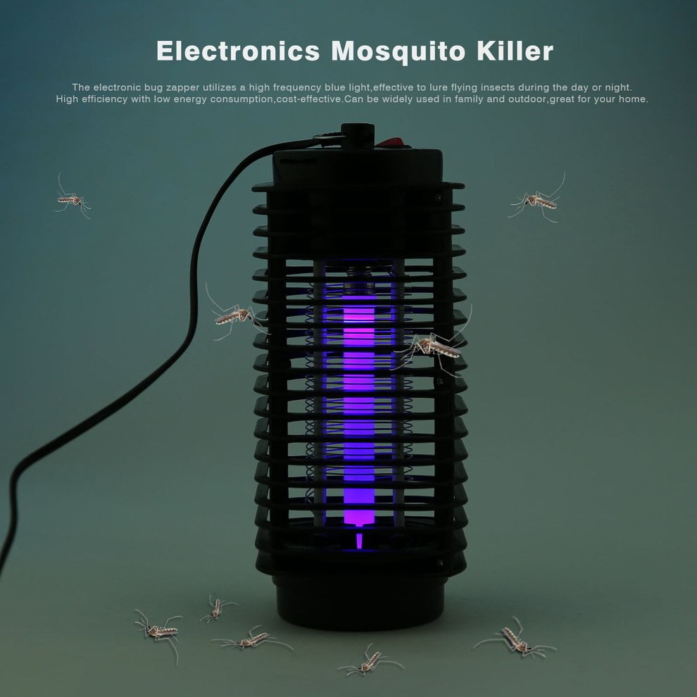 Electronic Mosquito Killer Trap Moth Fly Wasp Led Night Lamp Pest Zapper US Plug 