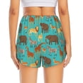 thumbnail image 4 of Goofa Cute Animals Printed Women 2 in 1 Running Shorts,Quick Dry Athletic Workout Shorts,High Waisted Athletic Shorts with Liner Pockets-X-Large, 4 of 9