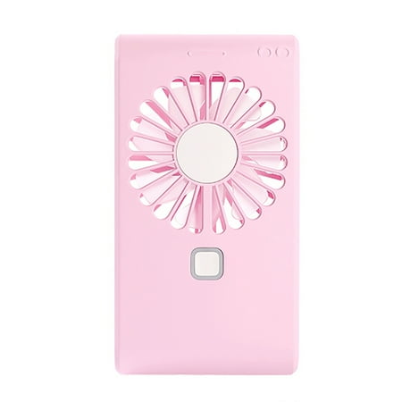 

MEIDELI Mini Phone Shape Portable USB Charging Cooling Fan with Stand Makeup Mirror