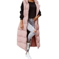 thumbnail image 2 of Qetyuw Womens Down Coat Hooded Vest Winter Warm Sleeveless Coats Full Zip Up Chunky Casual Jacket Outwear, 2 of 7