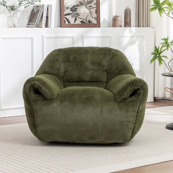 Jopath Bean Bag Chair, Comfy Bean Bag Sofa Faux Fur Bean Bag Chair For Adults And Kids, Stuffed Floor Sofa For Living Room, Bedroom, Apartment