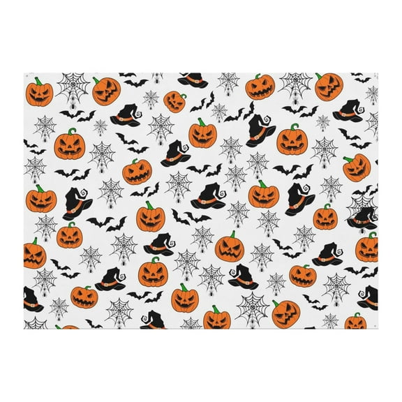 Professional Halloween Background 8x6ft - Retro Spooky Night with Ghost and Cobweb