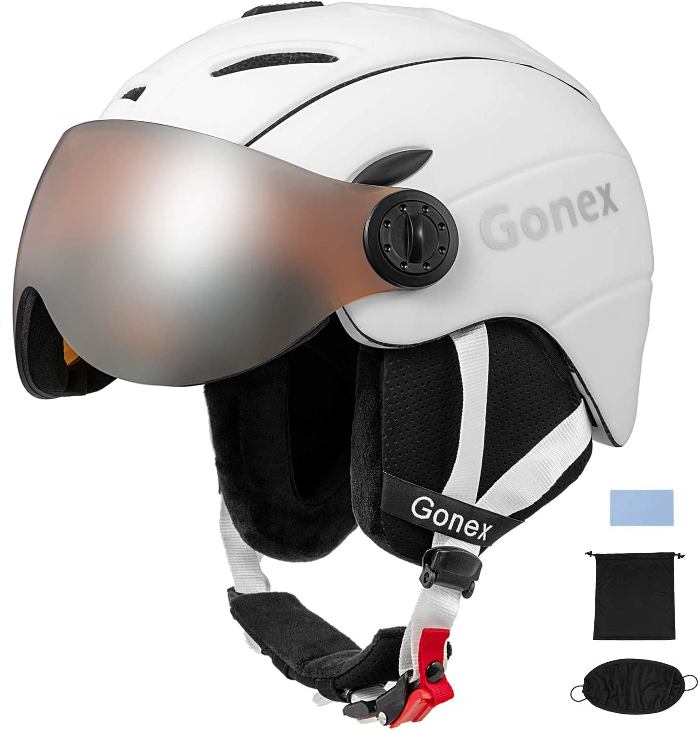 CE Certificate for Men & Women Gonex Ski Helmet MS-86 Winter ABS Anti-Shock Snowboard Helmet with Adjustable Dial Storage Bag