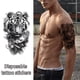 thumbnail image 3 of Tatuajes realistas Hugtrwg pegatinas Arte temporal 8 Piezas brazo Animal León Tigre Patrones Exóticos, 3 of 9