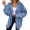 Blue, variant on Tiweut Casual Cardigan Coat Women Stylish Oversized Knitted Sweater Coat Long Sleeve Open Front Outerwear Fall Winter Fashion Outwear Blue,L