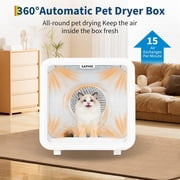 72L Automatic Pet Drying Box - 360° Efficient Grooming Blower with 5 Air Outlets - Quiet Smart Temperature Control Pet Dryer Machine with LED Display Smart Door for Multiple Pets - US Standard