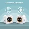 thumbnail image 4 of KADAMS Pomodoro Visual Timer Cube, 5,10,25,50 Minute Countdown Timer, Pomodoro Timer with Mute & Ring Alert For Productivity, Home, Kitchen, School, Office & Focus,ADHD gifts, White, 4 of 7