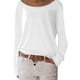 thumbnail image 2 of Top de manga larga de punto liso para mujer - Camiseta básica para combinar con otras prendas, ideal para la oficina o para llevar de forma informal, 2 of 5