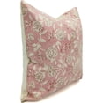 thumbnail image 6 of Fabdivine Block Print Throw Pillow Cover, 14x14 Inch Thick Cotton Decorative Cushion Cover, Floral Boho Design Pink Pillow Cover for Sofa And Couch, 6 of 6