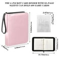 thumbnail image 3 of Trading Card Binder Album 400 Pockets 50 Removable 4-Pocket Pages Waterproof Soft Pink, 3 of 6