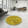 thumbnail image 4 of Ahgly Company Machine Washable Indoor Square Transitional Dark Golden Rod Brown Area Rugs, 3' Square, 4 of 7