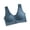Blue(New), variant on Women's Zero Restriction Bra Solid-Color Wide-Strap Comfort Lingerie Wire-Free Front-Closure Underwear Side-Bust Control Anti-Sagging Bra