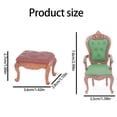 thumbnail image 3 of Chair Model for Doll House Vintage Ottoman Model Display Victorian Chair 1:12 Model Toy Girls Dollhouses Pretend Play Yellow 1, 3 of 4