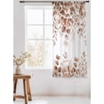 thumbnail image 3 of Sheer Curtains 72 Inches Long, Eucalyptus Leaves Semi Sheer Curtains Light Filtering Window Treatment, Grey Pink Summer Botanical Watercolor Weeping Privacy Voile Drapes for Living Room 52x72 Inch, 3 of 7