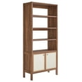 thumbnail image 2 of Capri 4-Shelf Wood Grain Bookcase in Walnut, 2 of 9