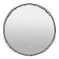 thumbnail image 3 of Bouclair Black Round LED Light Up Mirror, 3 of 7