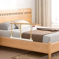 thumbnail image 4 of Peakora Bed Rails, Folding Bedside Assist Rail, Medical Home Wooden Grain Frame Side Railings with Adjustable Safety Guard Bed Handles for Seniors Adults, 4 of 16