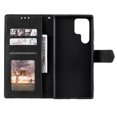 thumbnail image 7 of Phone Case for Samsung Galaxy S24 Ultra Wallet Cover with Wrist Strap, Splicing PU Leather Flip Case Card Holder Slots Kickstand Magnetic Closure for Women Men for Samsung Galaxy S24 Ultra, Black, 7 of 7